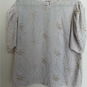 Elegant Gold Patterned Women's Top